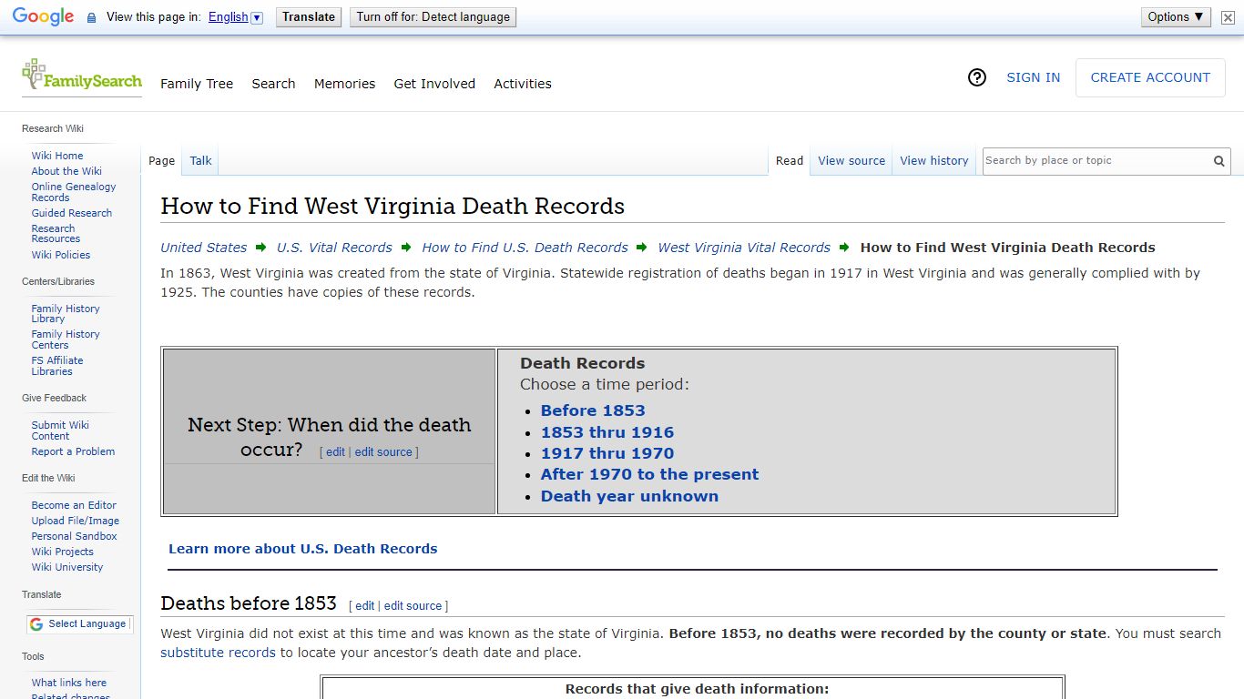 How to Find West Virginia Death Records • FamilySearch